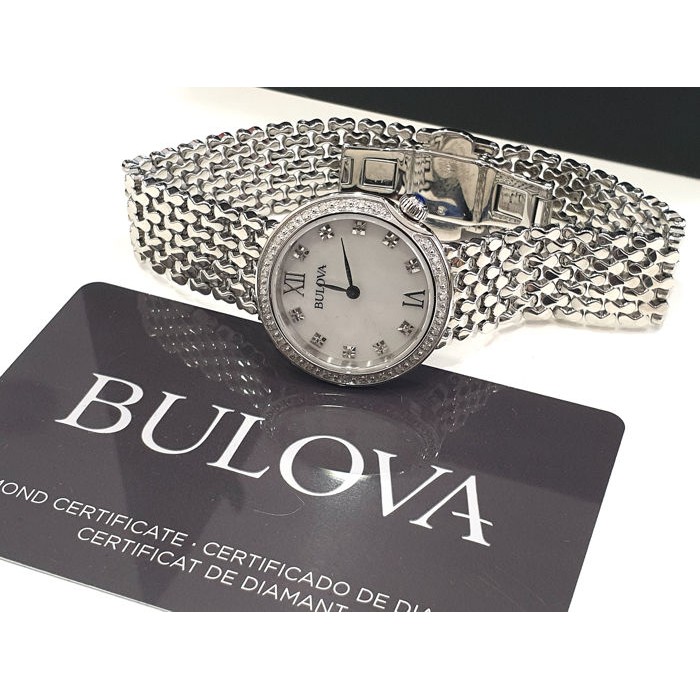 Đồng hồ nữ BULOVA DIAMOND 96W206 mặt kính Sappire Chính Hãng