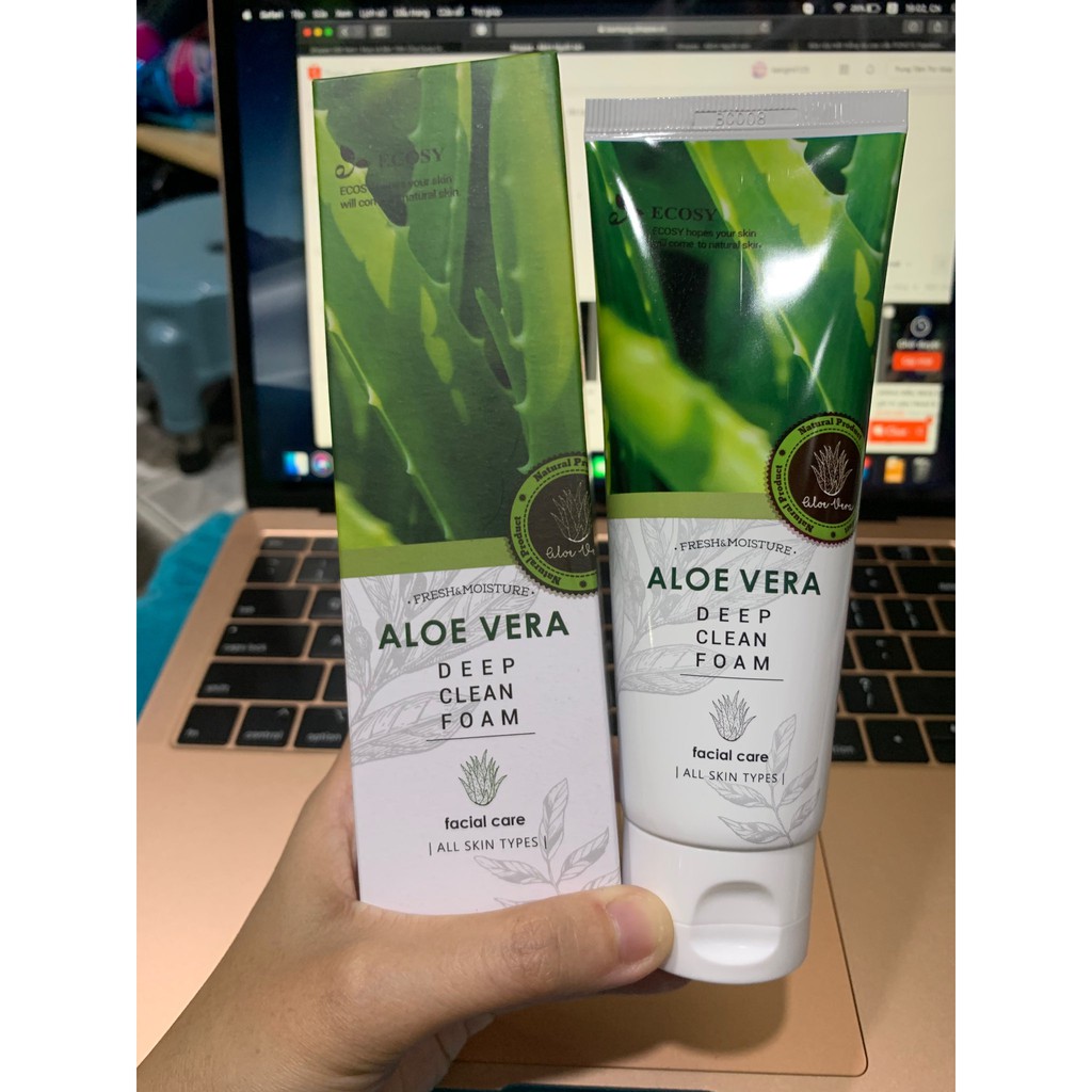 SỮA RỬA MẶT CHIẾT XUẤT NHA ĐAM ALOE VERA DEEP CLEAN FOAM ECOSY