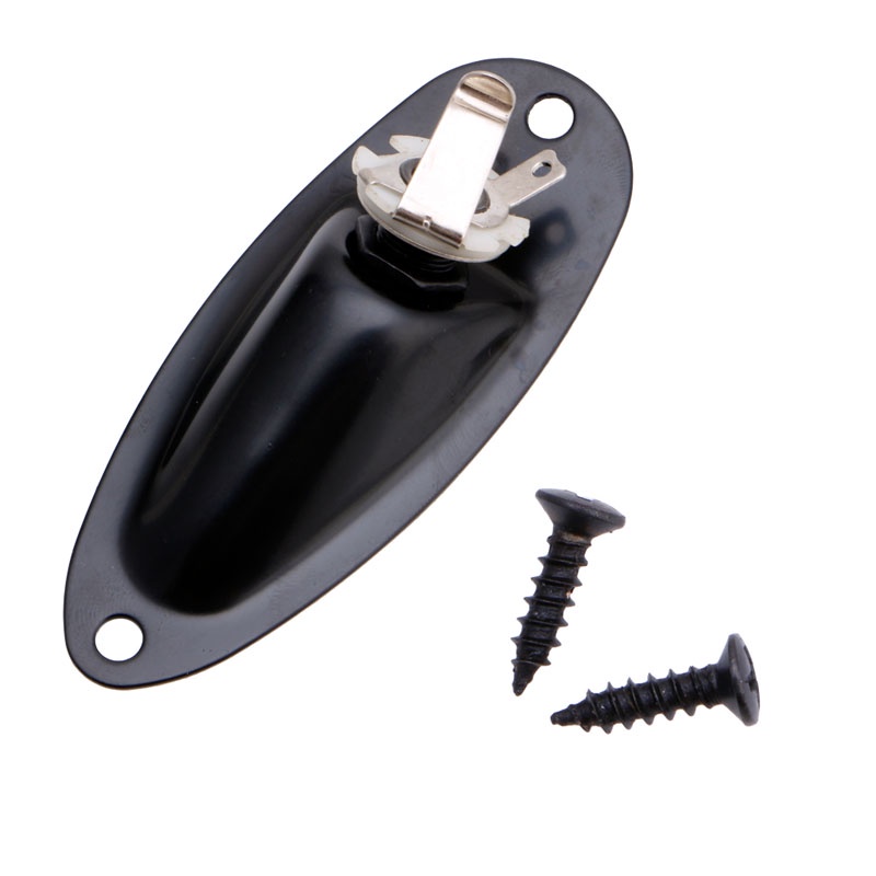 Ổ Cắm Đầu Ra Màu Đen Kèm Ốc Vít Cho Đàn Guitar Fender Strat