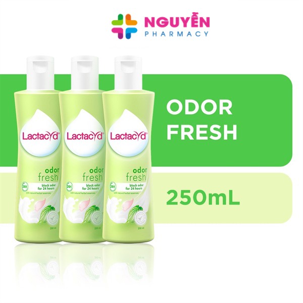 Dung dịch vệ sinh phụ nữ Lactacyd odor fresh Trầu Không - Giúp bảo vệ, giữ ẩm, ngăn mùi vùng nhạy cảm