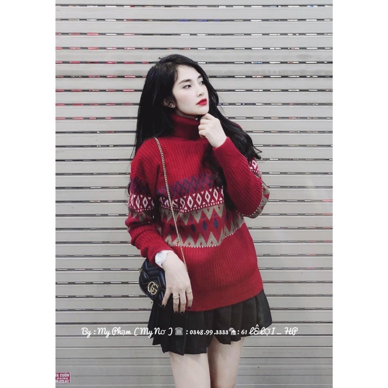 BÁN SỈ ÁO LEN CỔ LỌ HÌNH THỔ CẨM CHO NỮ | BigBuy360 - bigbuy360.vn