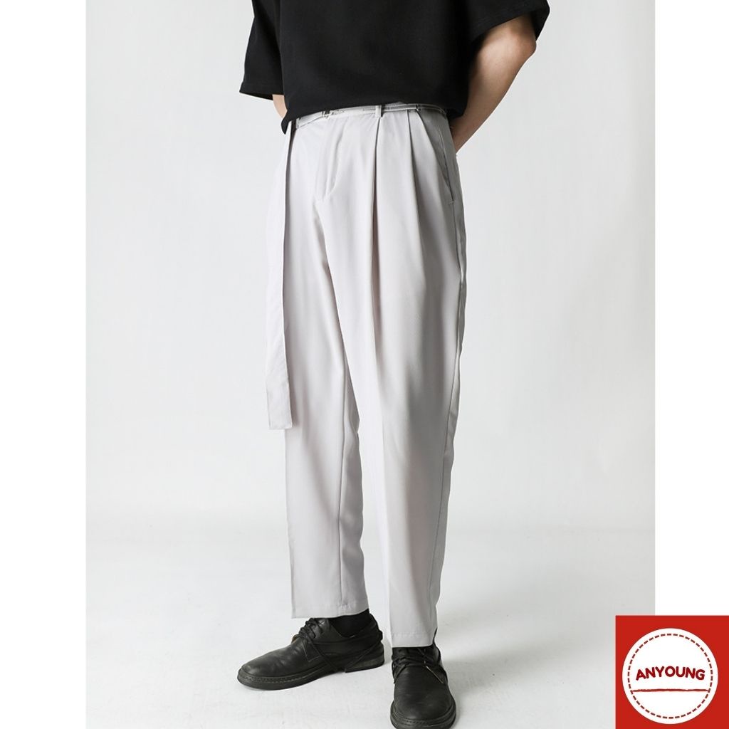 Quần baggy nam ANYOUNG - quần baggy âu nam kèm đai- quần nam giá rẻ kiểu dáng unisex QD39