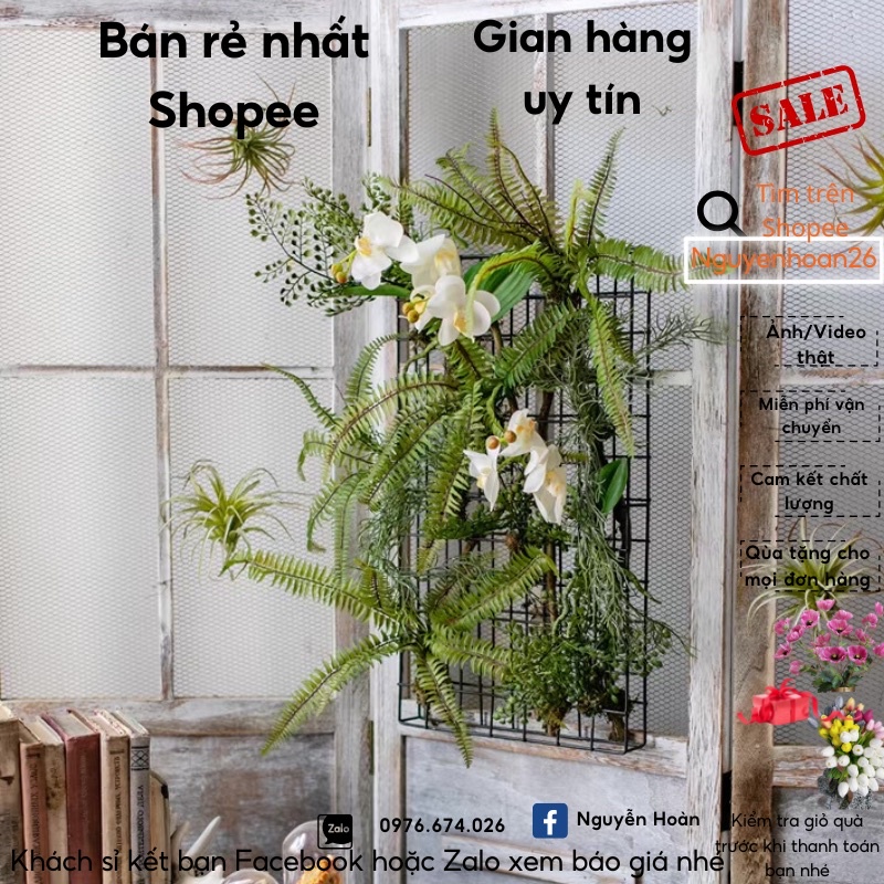 Cành dương xỉ đại cao 50cm, xoè rộng 60cm. Hàng loại 1 chuẩn đẹp_HOA GIẢ_HOA LỤA