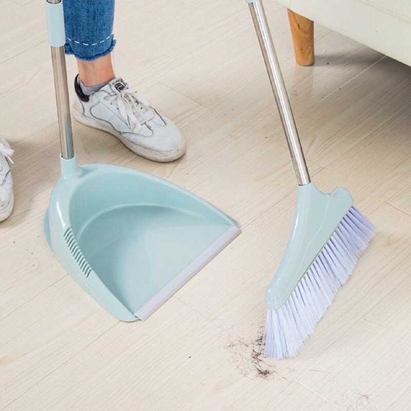 Bộ chổi quét và đồ hốt rác cán dài đa năng
