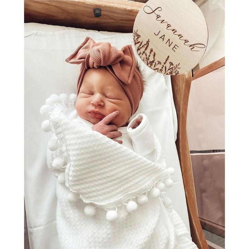 Chăn Quấn Em Bé Bằng Cotton Mềm Mại Phối Tua Rua Và Quả Bông Dùng Làm Đạo Cụ Chụp Ảnh