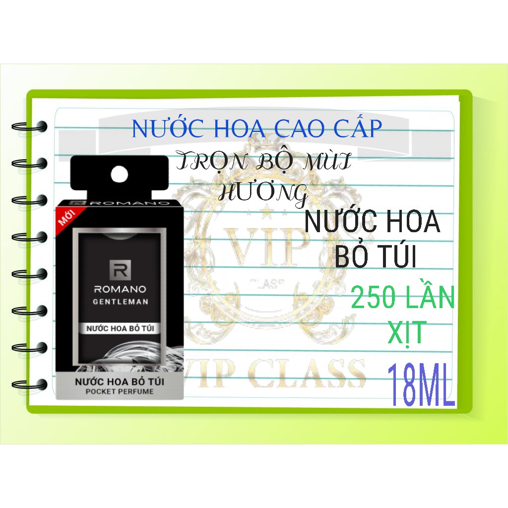 ROMANO_ NƯỚC HOA BỎ TÚI 18ML TIỆN DỤNG. | BigBuy360 - bigbuy360.vn