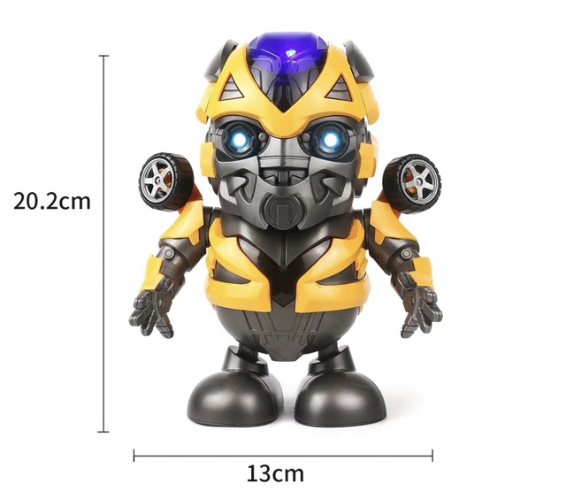 Robot vui nhộn nhảy theo điệu nhạc có đèn có nhạc bumblebee