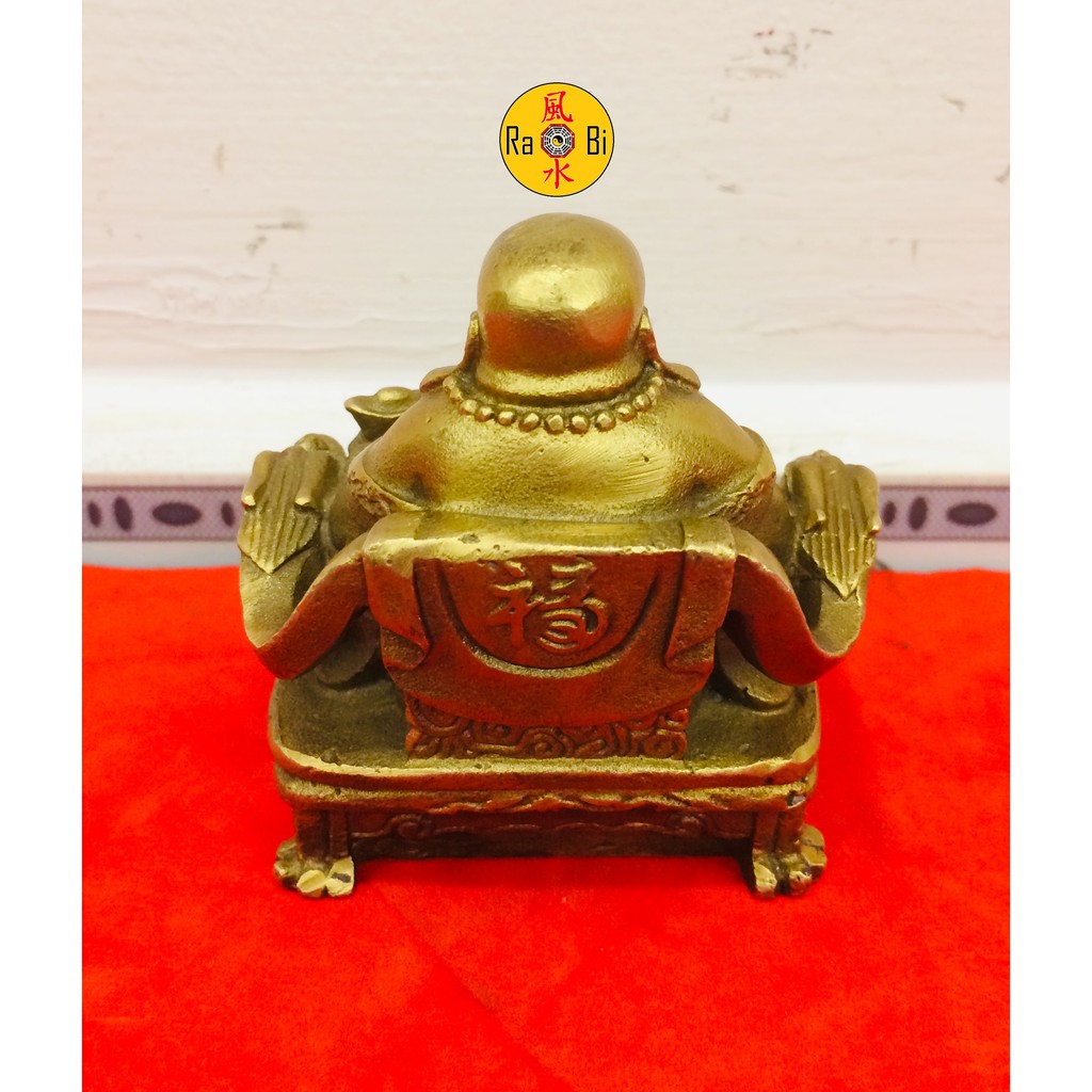 Phật Di Lặc ngồi ngai vàng nhỏ - Tượng Đồng Phong Thủy