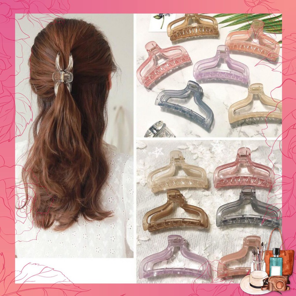 Kẹp tóc, cặp tóc hình cung trong suốt thời trang Hàn Quốc Gommiecorner