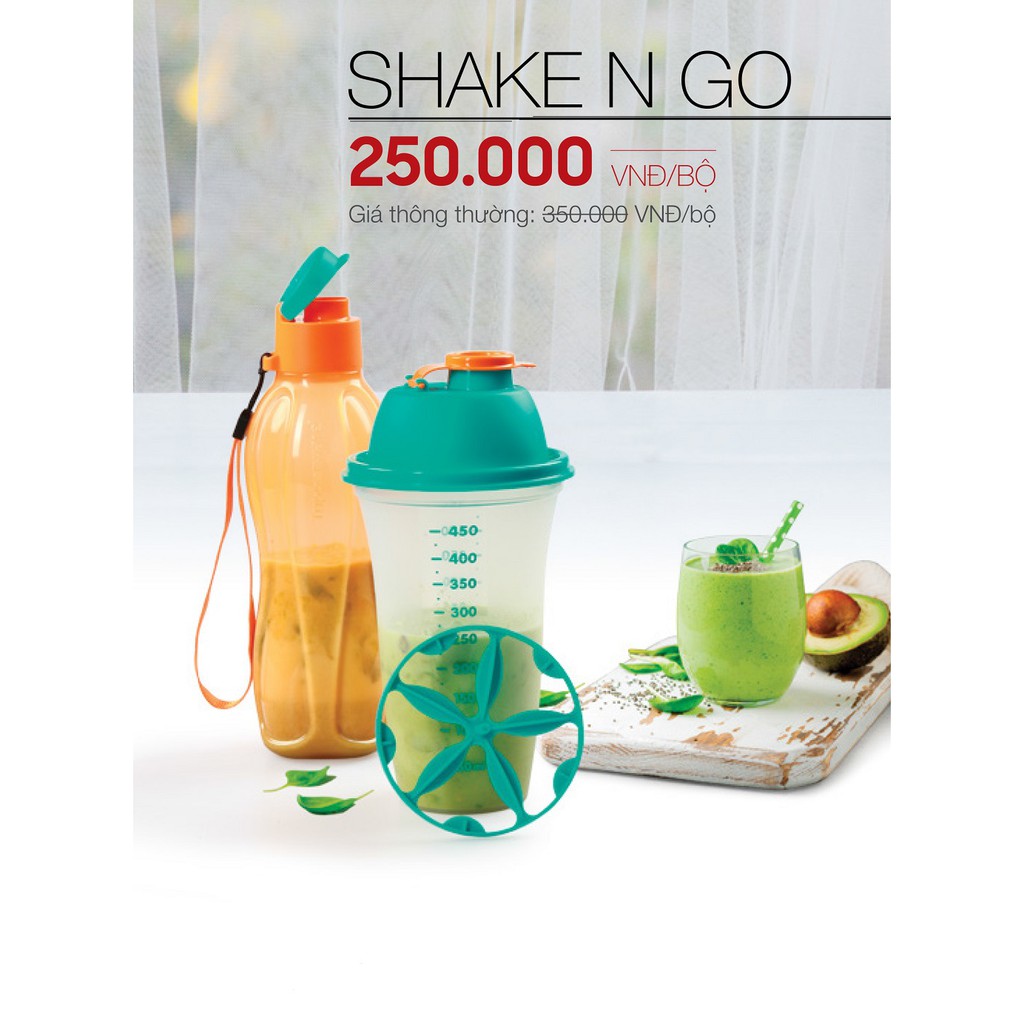 Bộ bình nước và bình lắc Memberkit Shake N Go