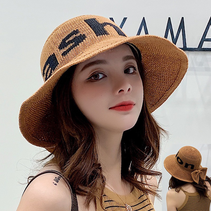 Mũ Rộng Vành Đi Biển Thời Trang - Nón Rộng Vành Đính Nơ Siêu Hot 2022 (M5)