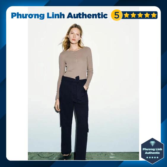 Áo thun dài tay cúc cổ Zara Auth New Tag có sẵn 1044/651 1044651