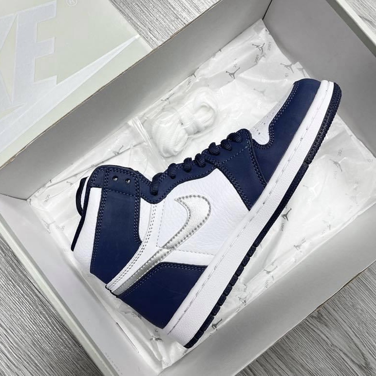 Giầy thể thao sneaker jordan 1 low high retro navy xanh than nam nữ siêu chất dễ phối đồ hàng FullBox