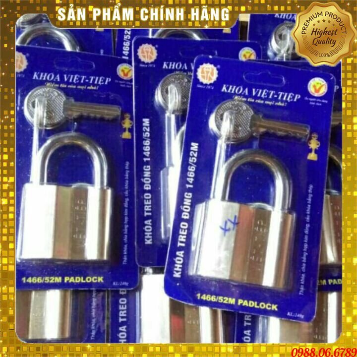 Ổ khoá Việt Tiệp treo  đồng 5P và 6P⚡FREE SHIP⚡ Khóa giữ chìa chống quên chìa.khả năng:chống cưa-chống cắt-chống đục.