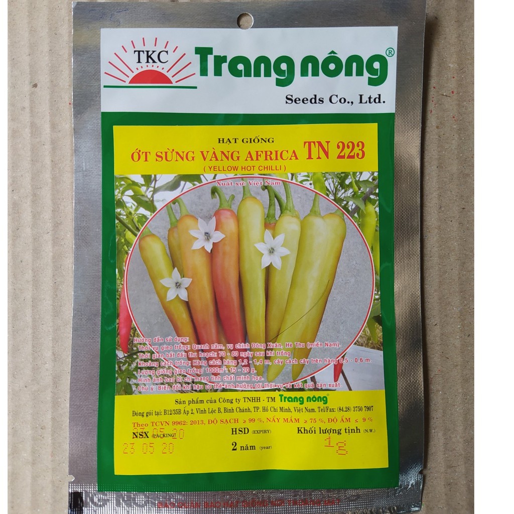 Hạt Giống Ớt Sừng Vàng AFRICA (1g) Trang Nông 223