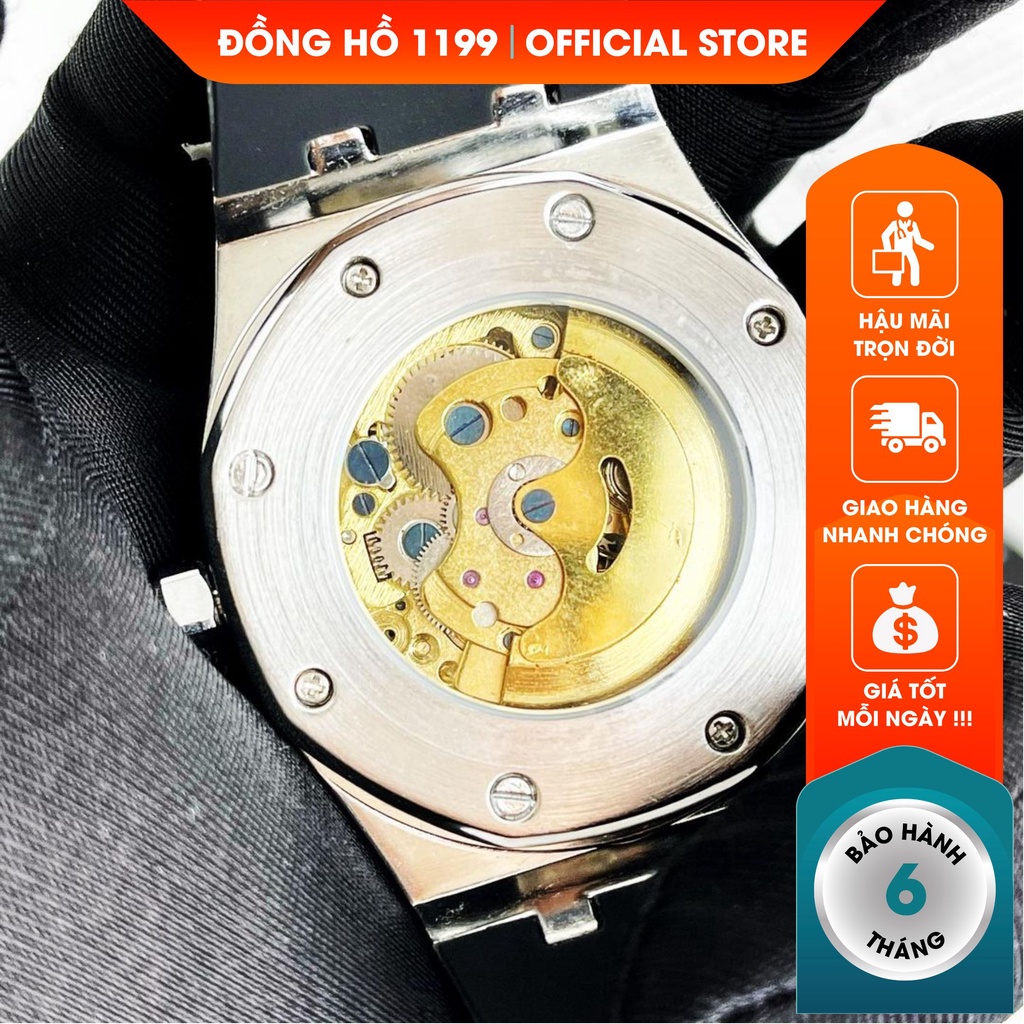 [QUÀ TẶNG]  Đồng hồ cơ - Đồng Hồ Dây Cao Su Nam 42mm Fom Size Chuẩn Chống Nước Chống Xước Tốt 265TR - 1199 Watches
