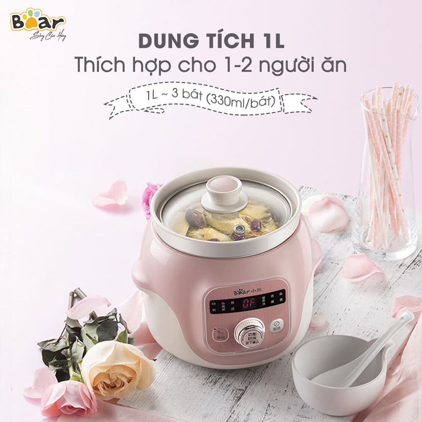 Nồi hấp điện 2 tầng Bear 6L khay hấp Inox, Nồi hấp xôi, hấp bánh bao, hấp đồ ăn dặm cho bé – Hàng chính hãng BH 6-18T