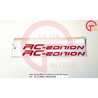 [TRANG TRÍ XE] CẶP TEM PHẢN QUANG DÁN PHUỘC RC EDITION MÀU ĐỎ