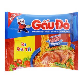 10 GÓI Mì Gấu Đỏ hương vị bò bít tết gói 63g
