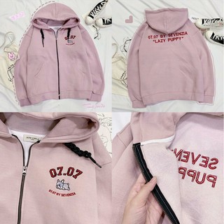 Áo Khoác Nỉ Bông PUPPY LAZY HOODY Unisex (MÀU TÍM+ẢNH THẬT)