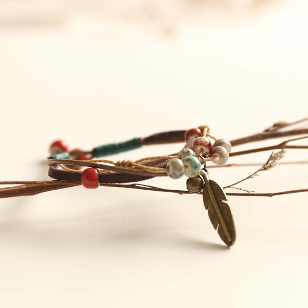 Vòng tay họa tiết thổ cẩm phong cách vintage thời trang