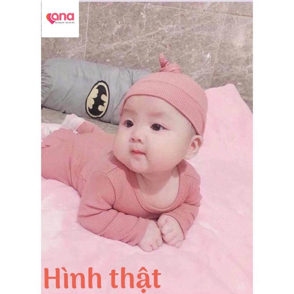 Bộ dài tay thun gân xuất hàn cho bé gái bé trai [Sỉ=lẻ] đồ bộ dài tay thun len tăm minky Mom cho bé mùa thu đông