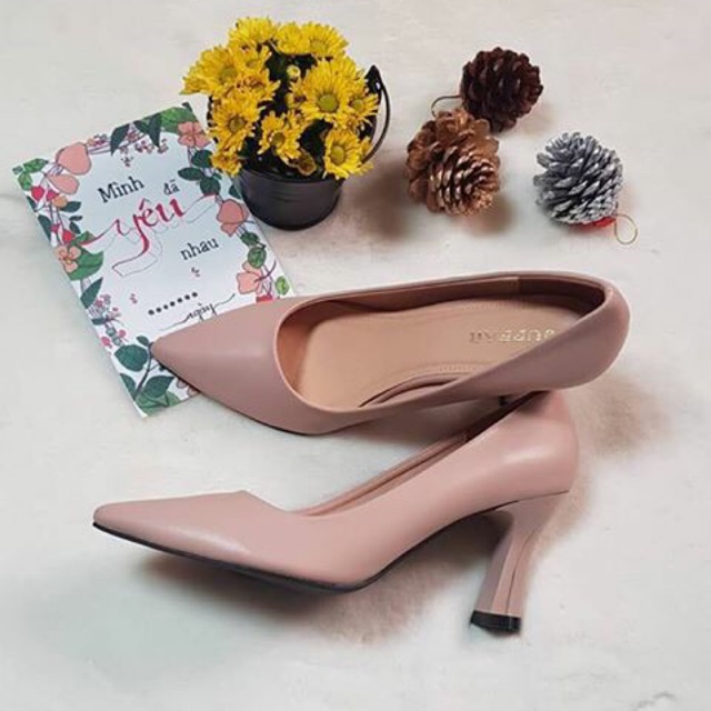 Giày gót vuông 5cm