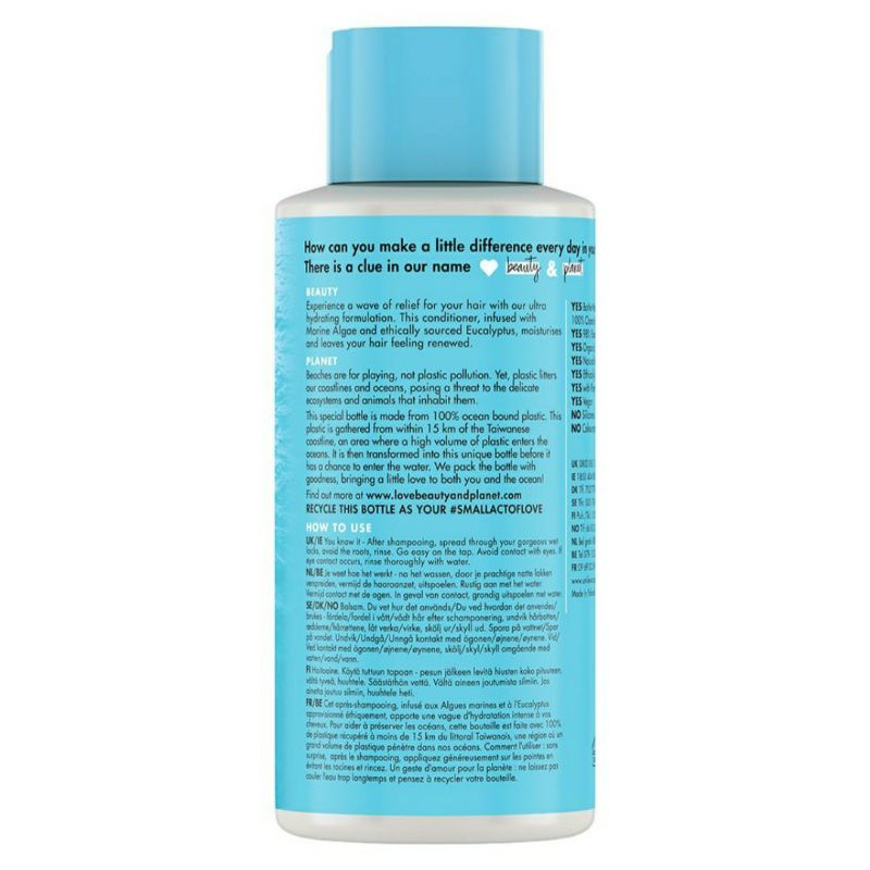 Dầu xả Love Beauty and Planet Đại Dương dưỡng tóc 400ml