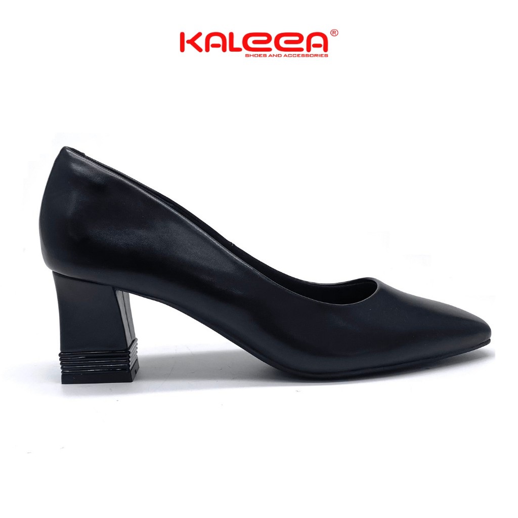 Giày Cao Gót 5p Nữ KALEEA UK1912 Chất Liệu Da Cao Cấp Đế Vuông Đúc Cao Su Nguyên Khối