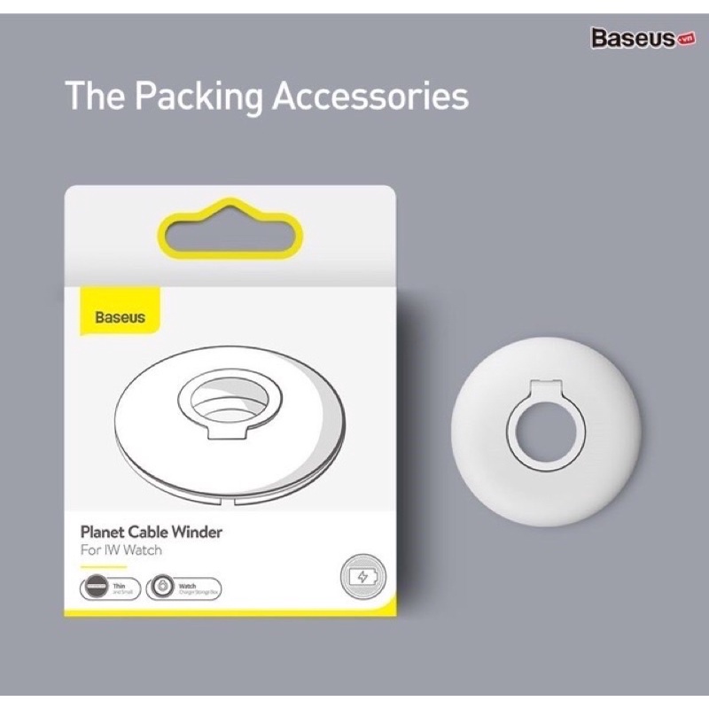 Đế giữ dây sạc, chống rối dùng cho Apple Watch Baseus Planet Cable Winder o