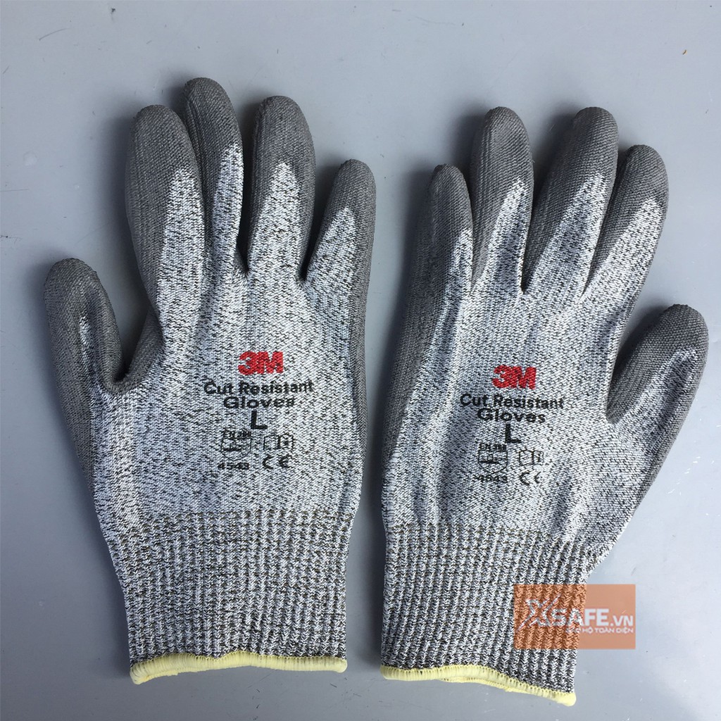 Găng tay chống cắt 3M cấp độ 5 phủ PU - mài mòn xé rách đâm xuyên theo tiêu chuẩn EN388 4543
