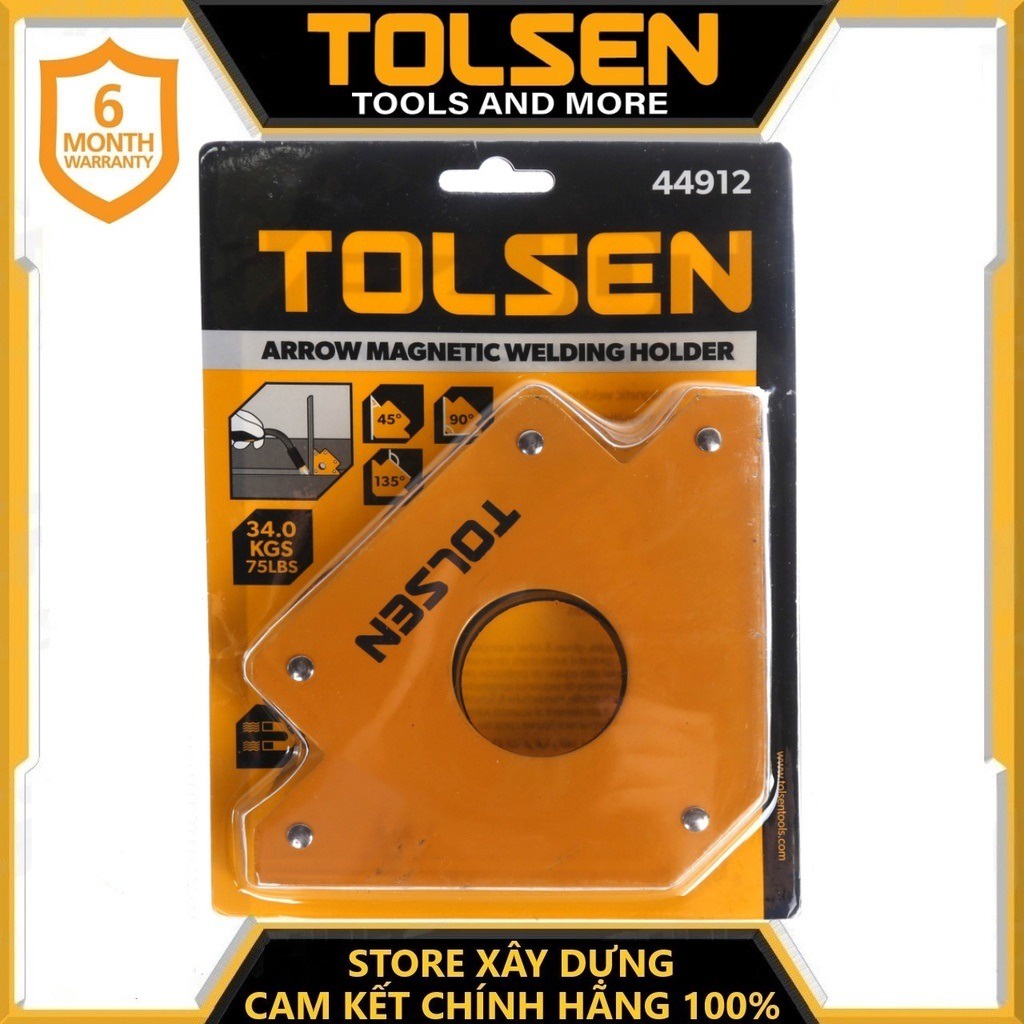 NAM CHÂM HÀN GÓC VUÔNG 75LBS TOLSEN 44912- HÀNG CHÍNH HÃNG