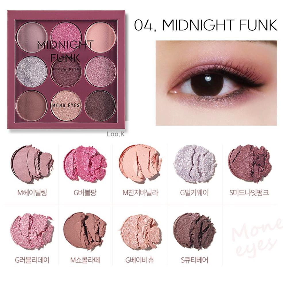 [hanhtommiu]  [ARITAUM.Korea] phấn mắt Mono Eyes Palette 'MIDNIGHT FUNK'  - melinhsu