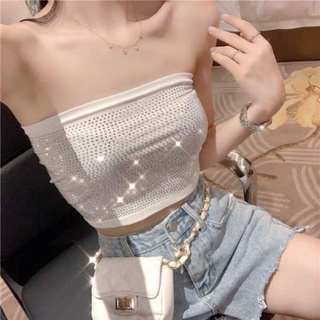 Áo len quây đính đá bling