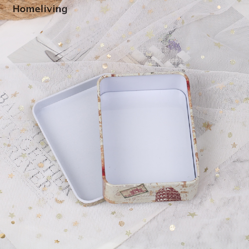 Hộp Thiếc Nhỏ Hình Chữ Nhật Đựng Trang Sức / Đồng Xu Tiện Dụng