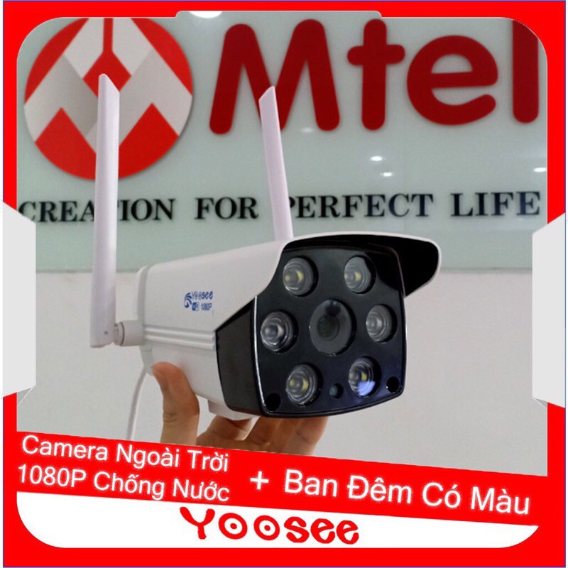 Camera IP Wifi Không Dây Ngoài Trời Yoosee Full HD 1080P 2 Râu - Chống Nước