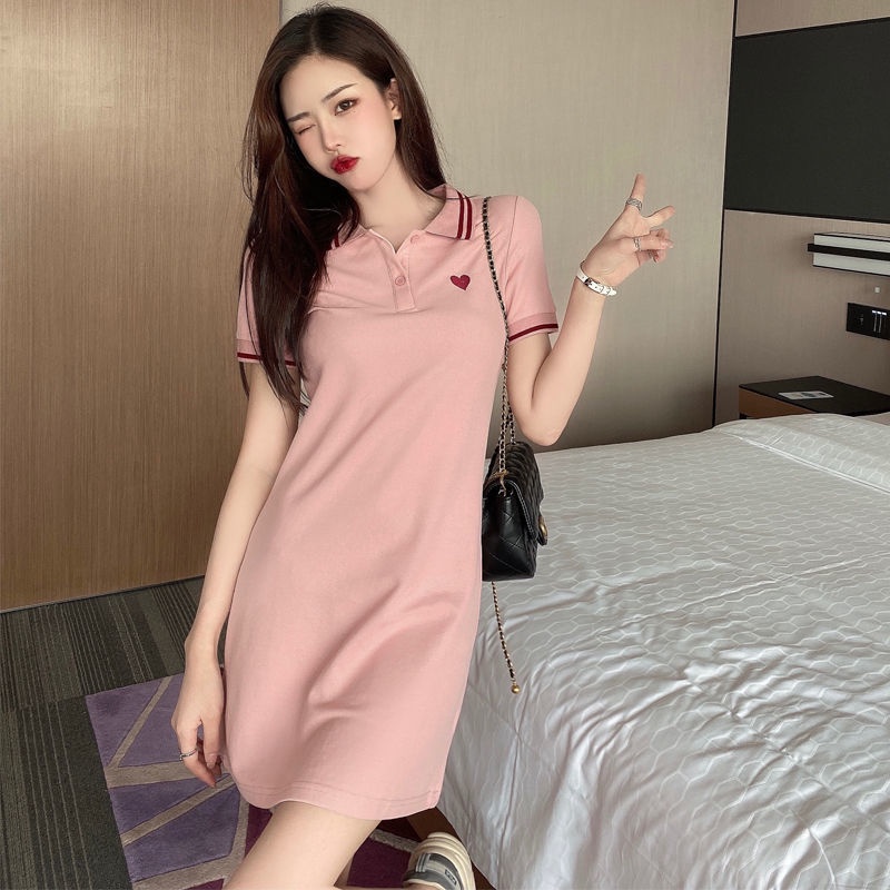 Jiashucheng Đầm Thun Thể Thao Dáng Hẹp Eo Hẹp Phong Cách Preppy Thời Trang Xuân Hè Kiểu Mới Cho Nữ