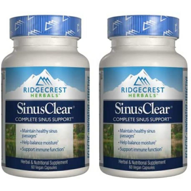[ Date 8/2025] Viên uống hỗ trợ viêm xoang , nghẹt mũi Sinus Clear của RIDGECREST HERBALS 60 viên