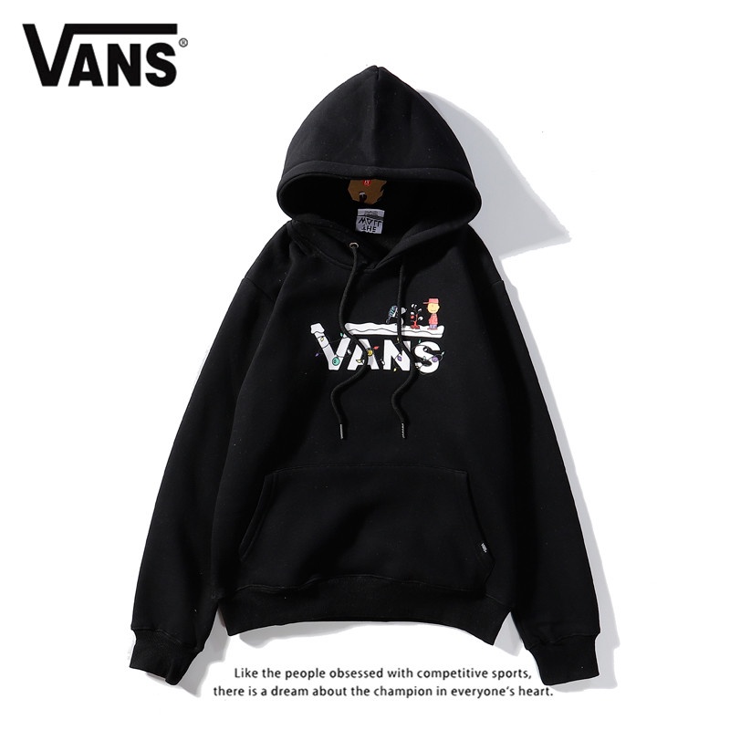 Vans Áo Hoodie cotton Dài Tay Cổ Tròn In Họa Tiết snoopy Thời Trang Nhật Bản Dành Cho Nữ