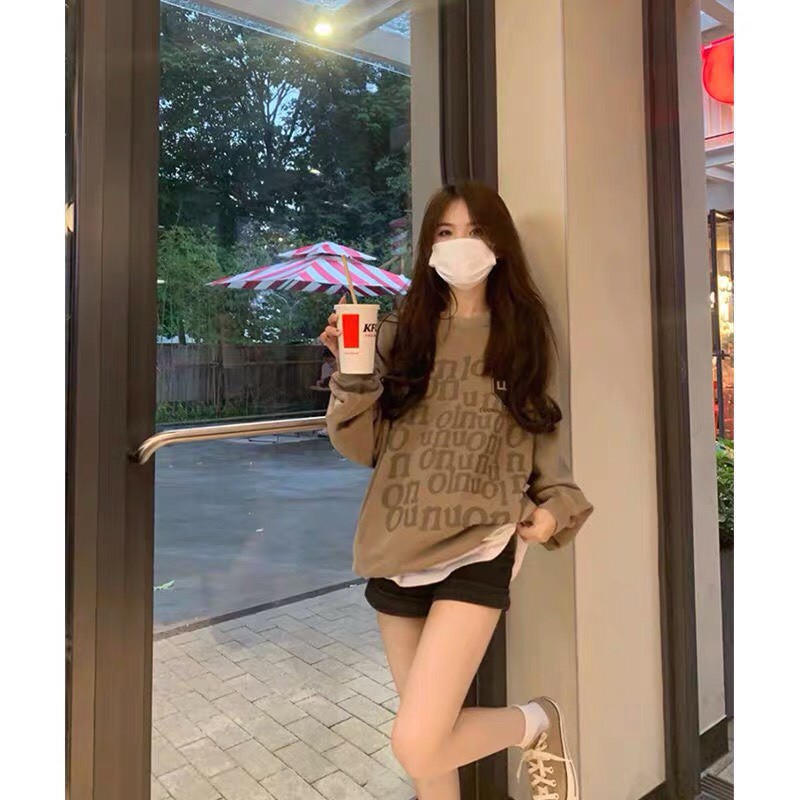 Áo sweater nỉ nữ hàng quốc form rộng đẹp giá rẻ cute ấm áp G078 | BigBuy360 - bigbuy360.vn