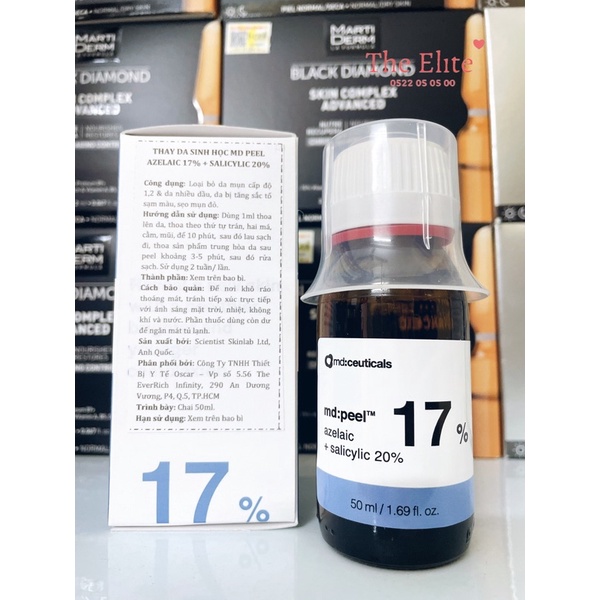 Thay da sinh học Peel MD:Peel 17% Azelaic + 20% Salicylic
