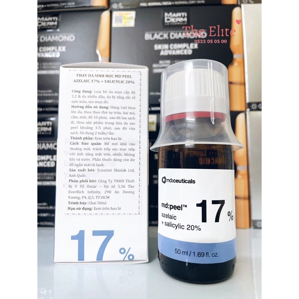 Thay da sinh học Peel MD:Peel 17% Azelaic + 20% Salicylic