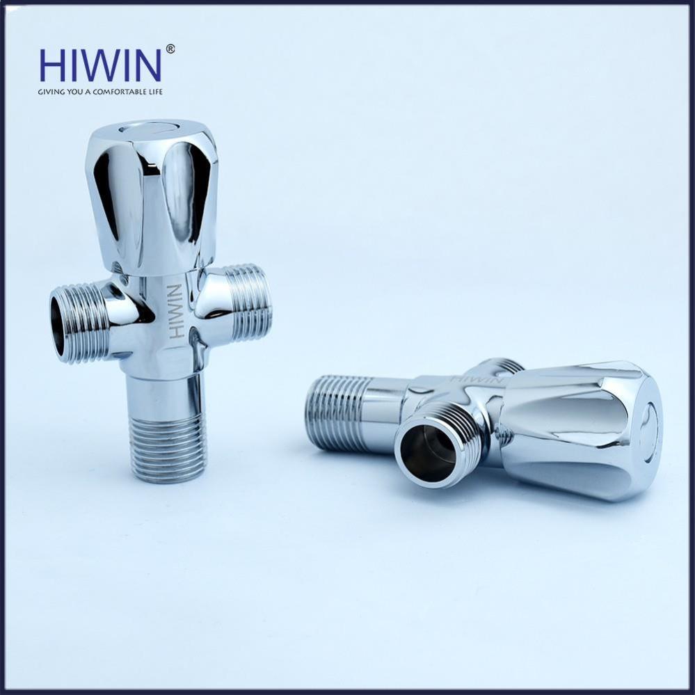 Van T chia nước vòi sen vòi xịt, van giảm áp lực nước chất liệu đồng mặt gương HIWIN JF-3032T