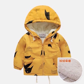 Áo parka lót lông bé