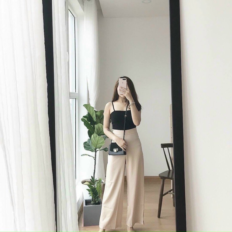 (Hàng loại 1) Quần ống rộng culottes xuông dài 100cm chất vải mềm mịn