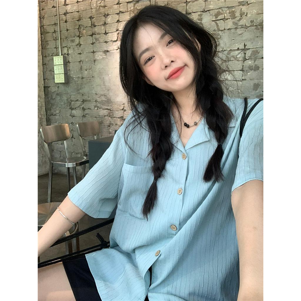 Áo Sơ Mi Dáng Rộng Ngắn Tay Thời Trang Mùa Hè Cá Tính 63079