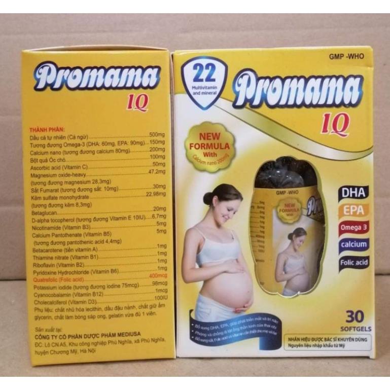 Vitamin cho mẹ bầu Promama IQ.