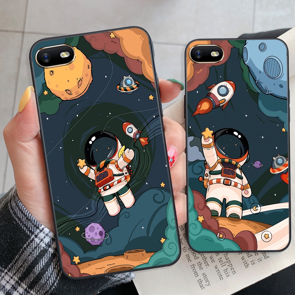 Ốp lưng Oppo A3s / A1k / Realme C1 / Realme C2 vũ trụ phi hành gia cực hot siêu cute-rẻ-bền