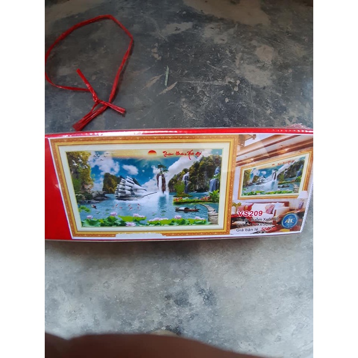 Tranh đính đá thuận buồm xuôi gió KT:120x65cm. Tranh gắn đá chưa gắn.