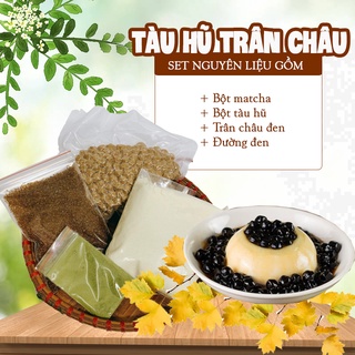 💖ĂN LÀ MÊ💖 Set Tàu Hũ Trân Châu Đường Đen 5-10 Chén Siêu Ngon - Nguyên Liệu Tàu Hũ Singapore Topping Trân Châu Dai Dai